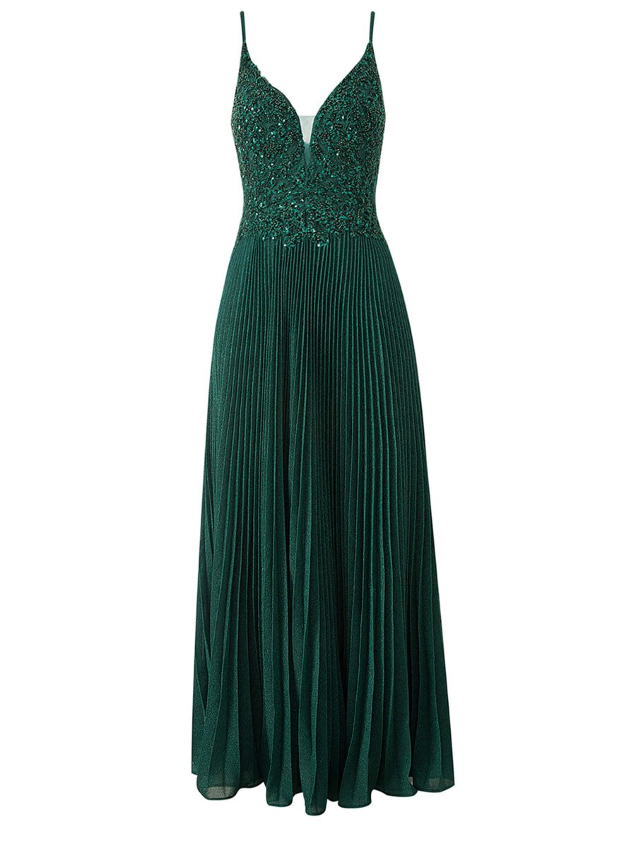 Rose Pink A-line Floor Length Glitter Jersey Prom Dress with Appliques and Sequins