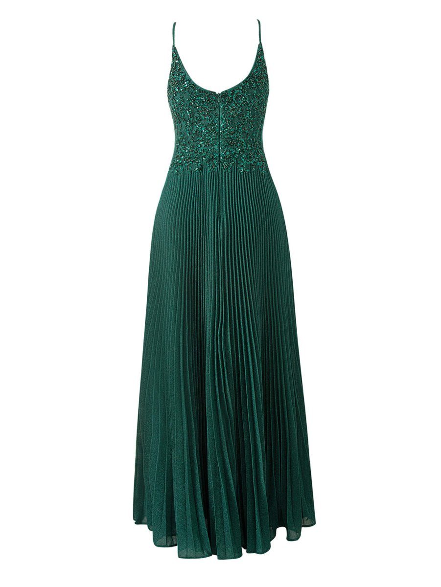 Rose Pink A-line Floor Length Glitter Jersey Prom Dress with Appliques and Sequins