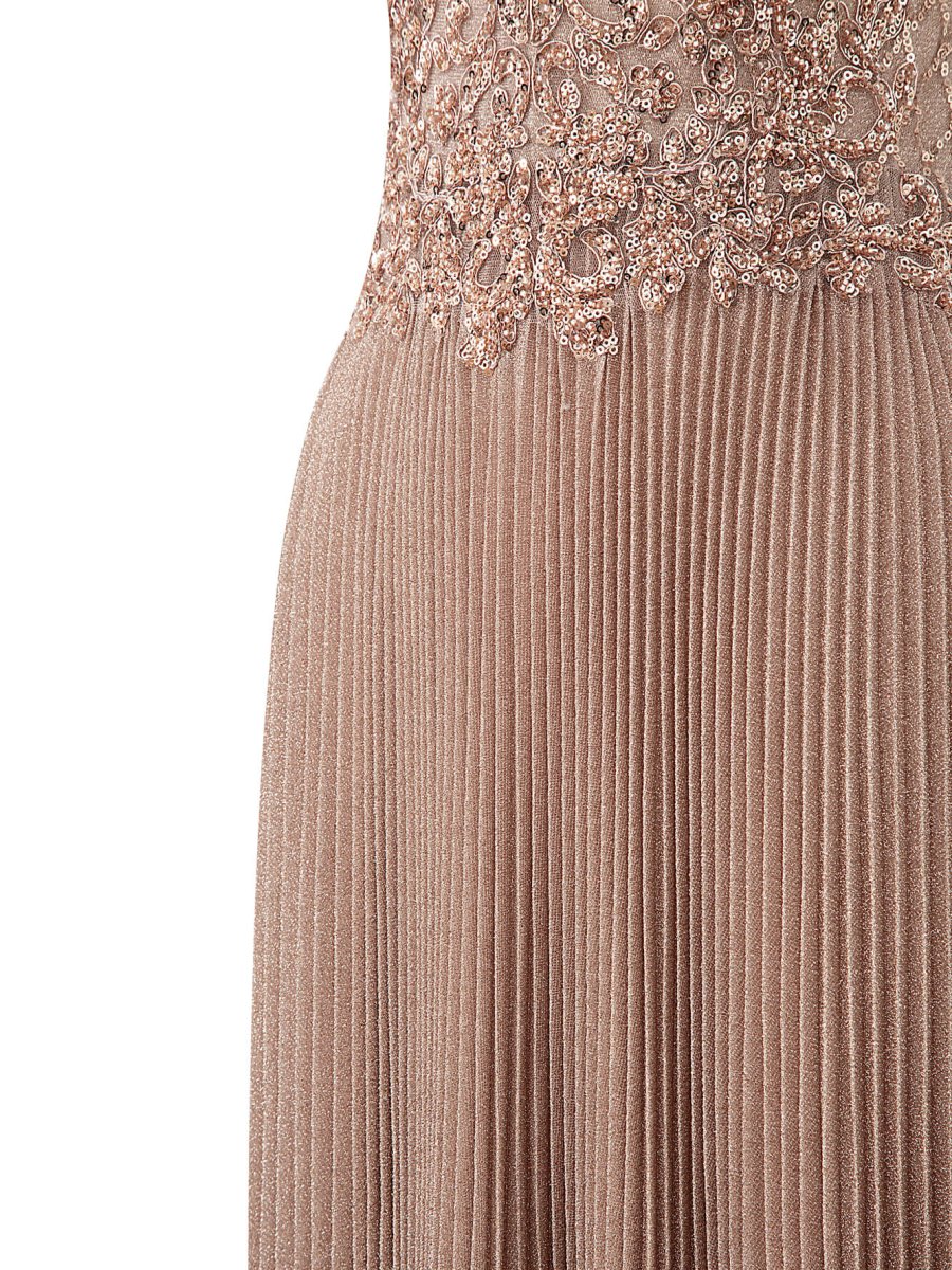 Rose Pink A-line Floor Length Glitter Jersey Prom Dress with Appliques and Sequins