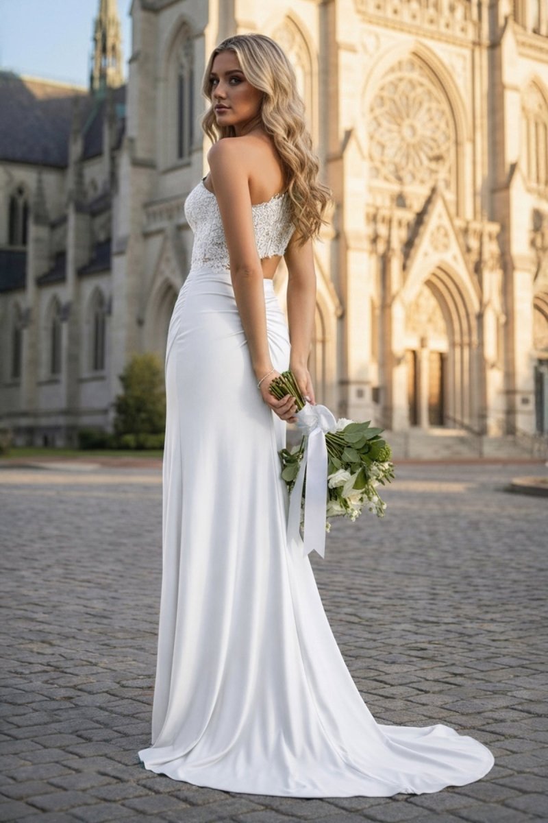 Royal Blue - One Shoulder Sheath Lace Appliqued Prom Dresses With Cutout