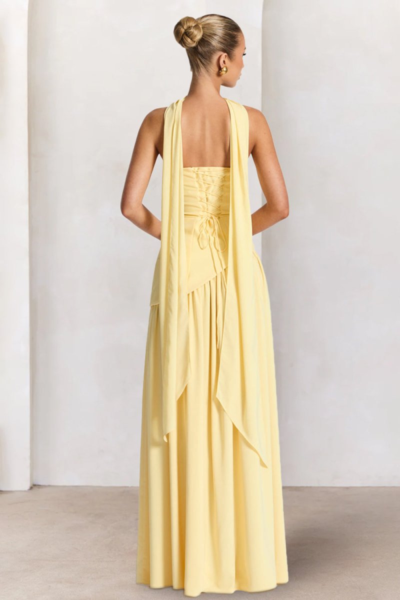 Pink - Strapless Sheath Chiffon Long Prom Dresses With Slit